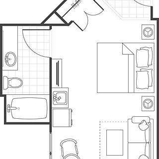 Marriott's Willow Ridge Lodge — Guest room floorplan