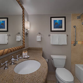 Marriott's Maui Ocean Club - Molokai, Maui & Lanai Towers &mdash; Sample bathroom