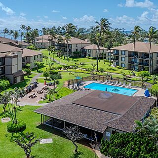 Pono Kai — Aerial resort grounds view