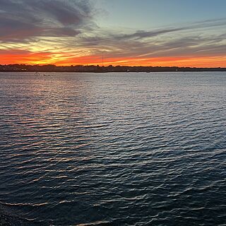Sunset View From the Private Bay Area
