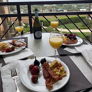 Breakfast on the balcony
