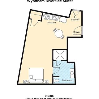 Club Wyndham Riverside Suites &mdash; Studio floorplan