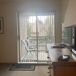 View from master to deck with Hot Tub