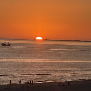 Sunset view from condo balcony