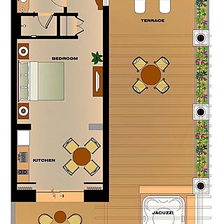 Pueblo Bonito Sunset Beach Resort & Spa — Super Junior Suite Floorplan