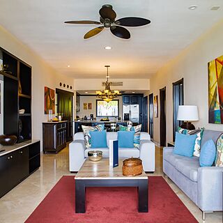Garza Blanca Preserve Resort & Spa — Sample one-bedroom suite living room