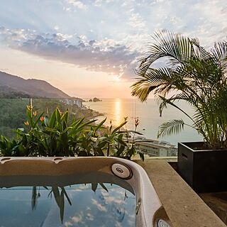 Garza Blanca Preserve Resort & Spa — Sample two-bedroom panoramic suite balcony