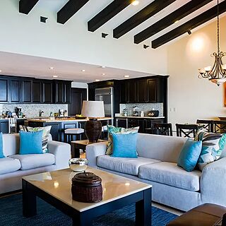 Garza Blanca Preserve Resort & Spa — Sample three-bedroom penthouse living room
