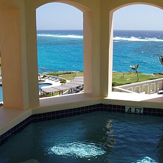 The Residences at the Crane Beach Resort — Private plunge pool in the turret